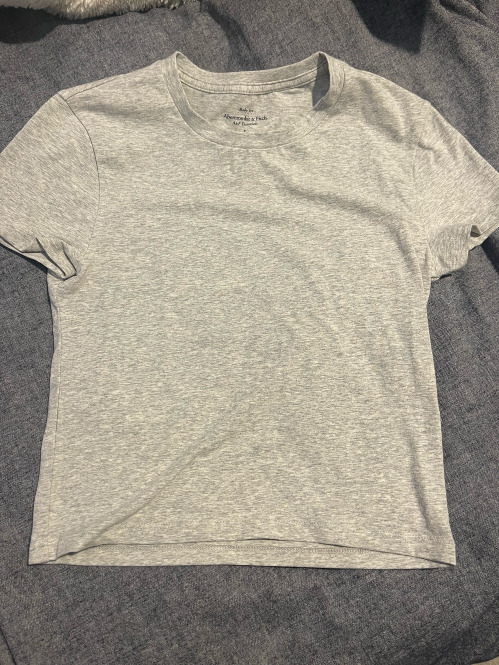 Abercrombie & Fitch Light Heather Gray Crew Tee